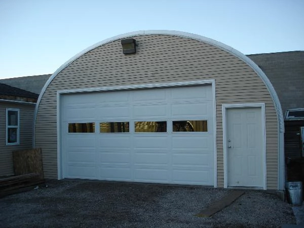 Garage building front exterior