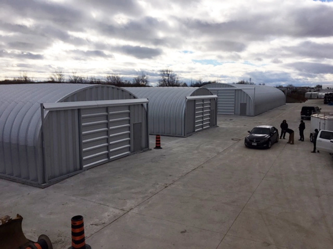 Industrial building side view