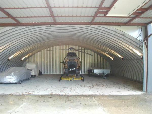 Hangar style recreational storage interior