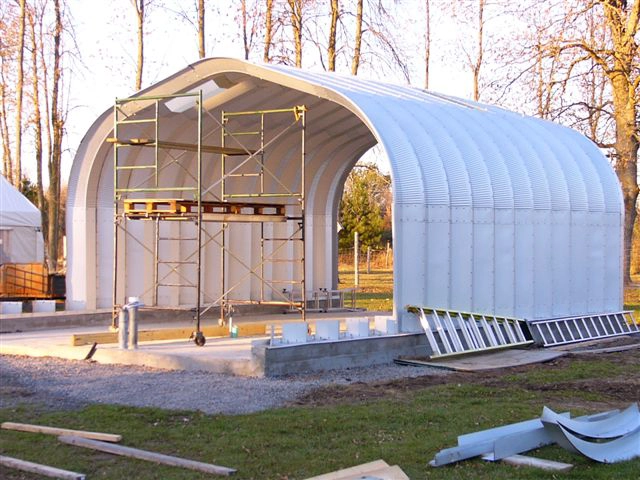 constructing arch building