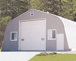 alpine garage in forest area