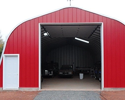 Red building RV Storage