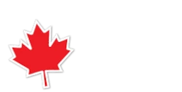 A red leaf with text saying Proudly Made In Canada